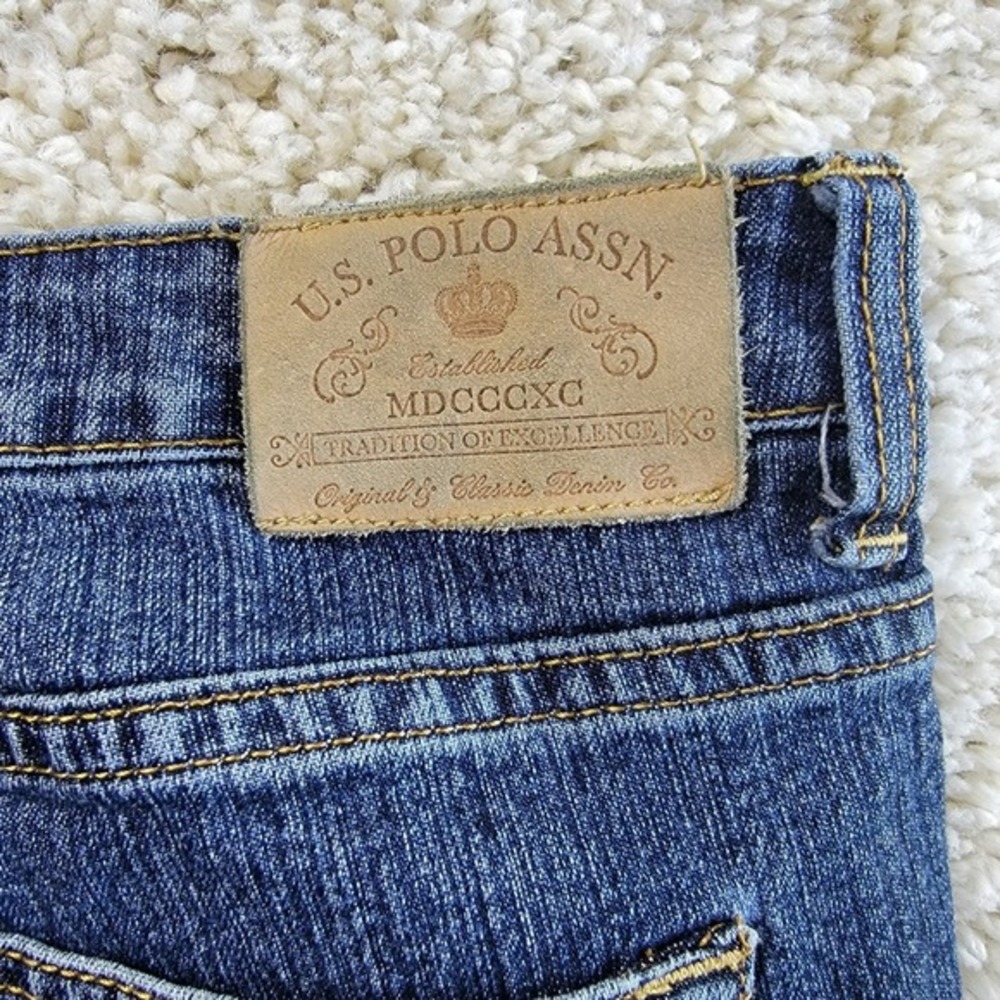 US Polo Assn Womens Bell Bottom Jeans Denim Pants 27011351 Size 12 - Picture 13 of 15